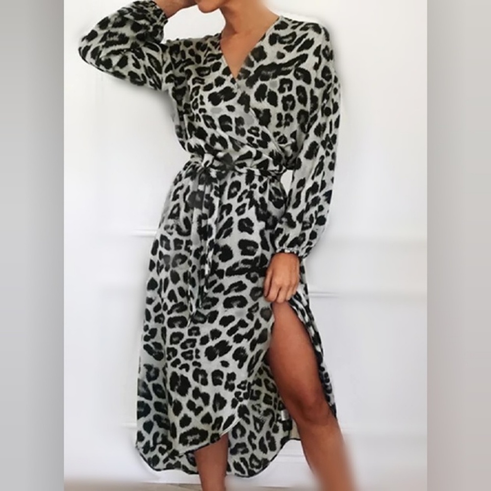 Dress Leopard print 100% polyester